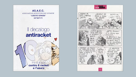 Decalogo antiracket antiusura - Fumetto di Staino