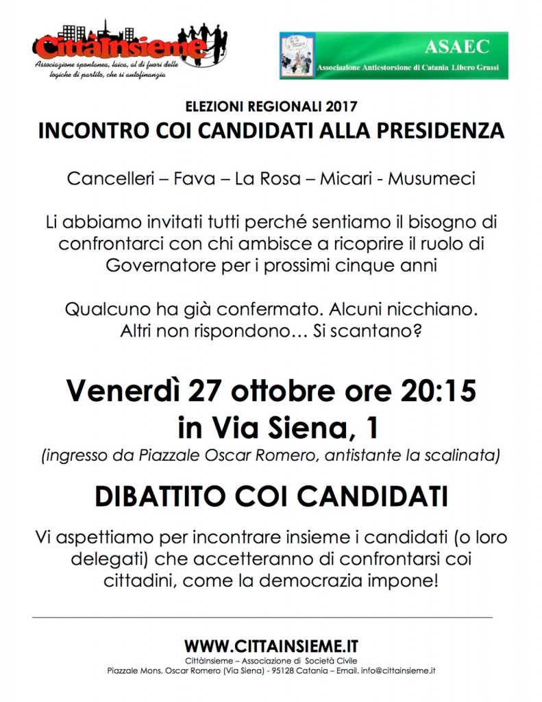 incontro candidati regionali